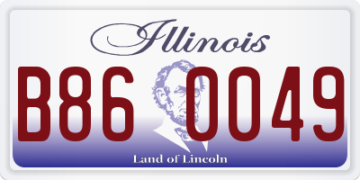 IL license plate B860049
