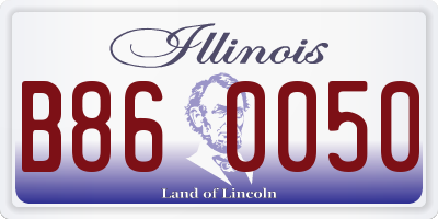 IL license plate B860050