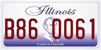 IL license plate B860061