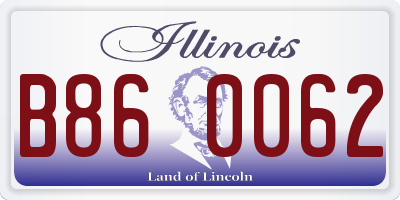 IL license plate B860062