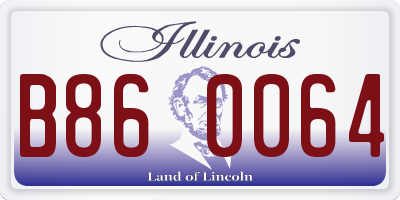 IL license plate B860064