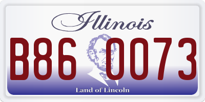 IL license plate B860073