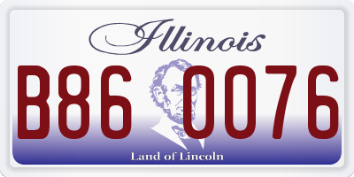 IL license plate B860076