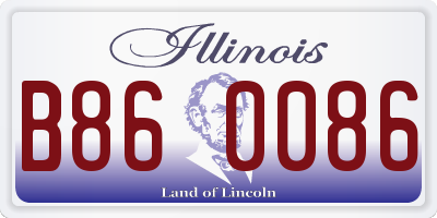 IL license plate B860086