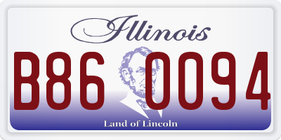 IL license plate B860094