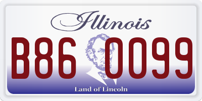 IL license plate B860099