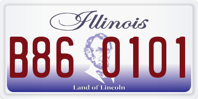 IL license plate B860101
