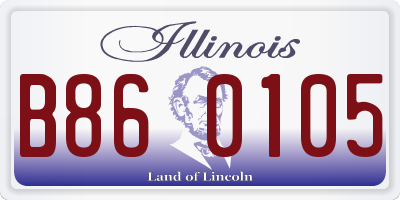 IL license plate B860105