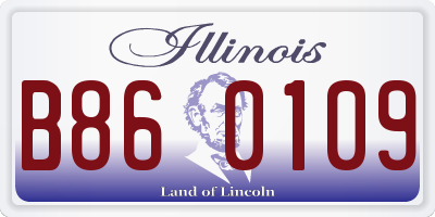 IL license plate B860109