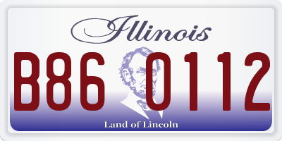 IL license plate B860112