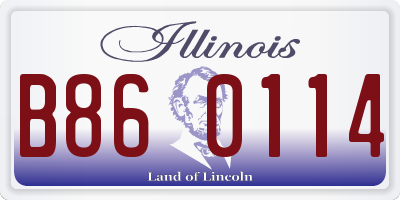 IL license plate B860114