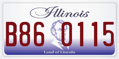 IL license plate B860115