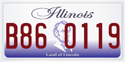 IL license plate B860119