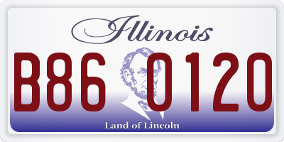 IL license plate B860120