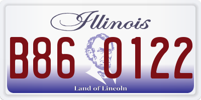 IL license plate B860122