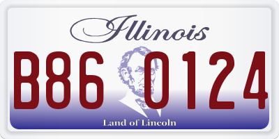 IL license plate B860124