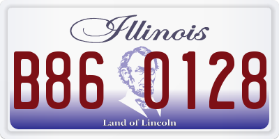 IL license plate B860128
