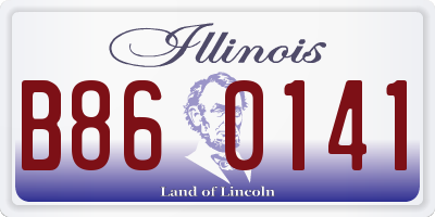 IL license plate B860141