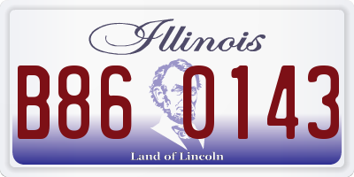 IL license plate B860143