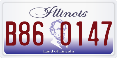 IL license plate B860147
