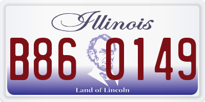 IL license plate B860149