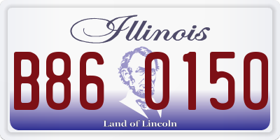 IL license plate B860150