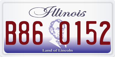 IL license plate B860152