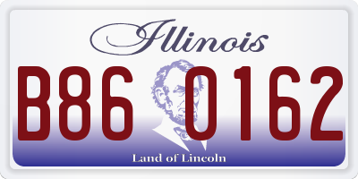 IL license plate B860162