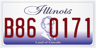 IL license plate B860171