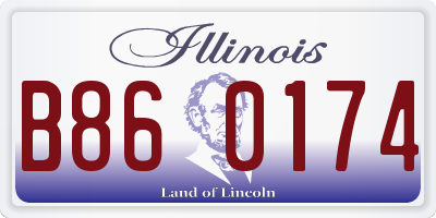 IL license plate B860174