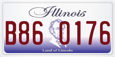 IL license plate B860176