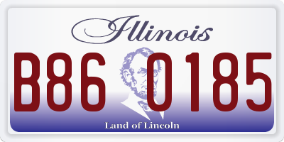 IL license plate B860185