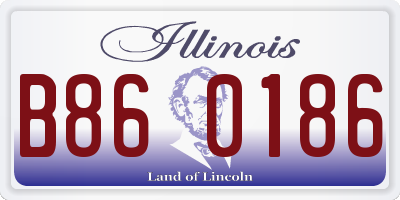IL license plate B860186