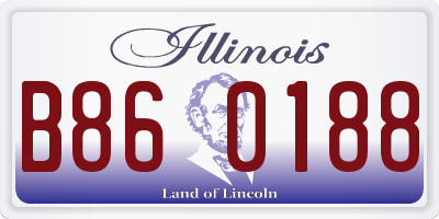 IL license plate B860188