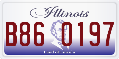 IL license plate B860197