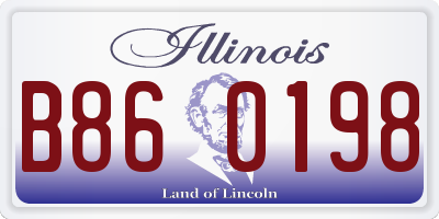 IL license plate B860198