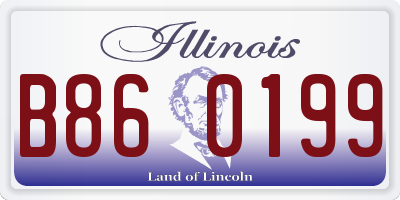IL license plate B860199