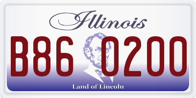 IL license plate B860200