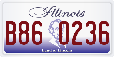 IL license plate B860236