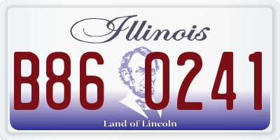 IL license plate B860241