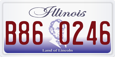 IL license plate B860246