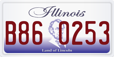 IL license plate B860253