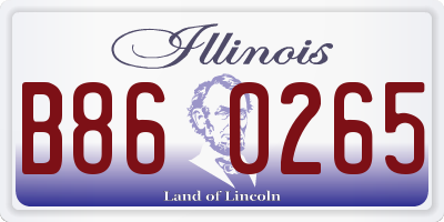 IL license plate B860265