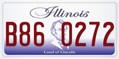 IL license plate B860272