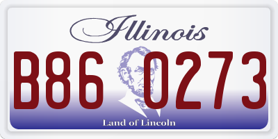 IL license plate B860273