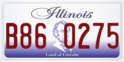 IL license plate B860275