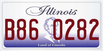 IL license plate B860282