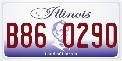 IL license plate B860290