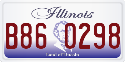 IL license plate B860298