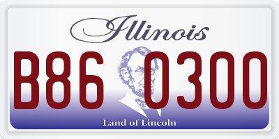 IL license plate B860300